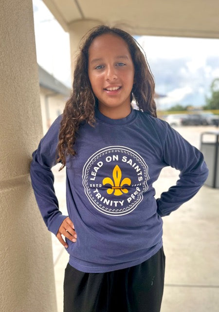 Navy Cheer Long Sleeve Shirt