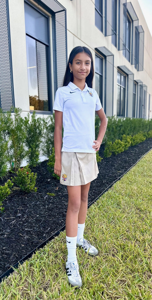 Women's White Uniform Collared Shirt