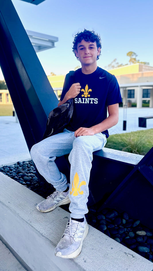 Men's Navy T-Shirt (Fleur de Lis)