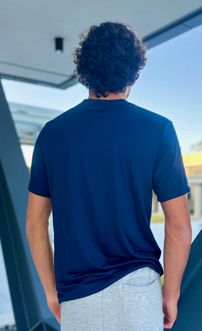 Men's Navy T-Shirt (Fleur de Lis)