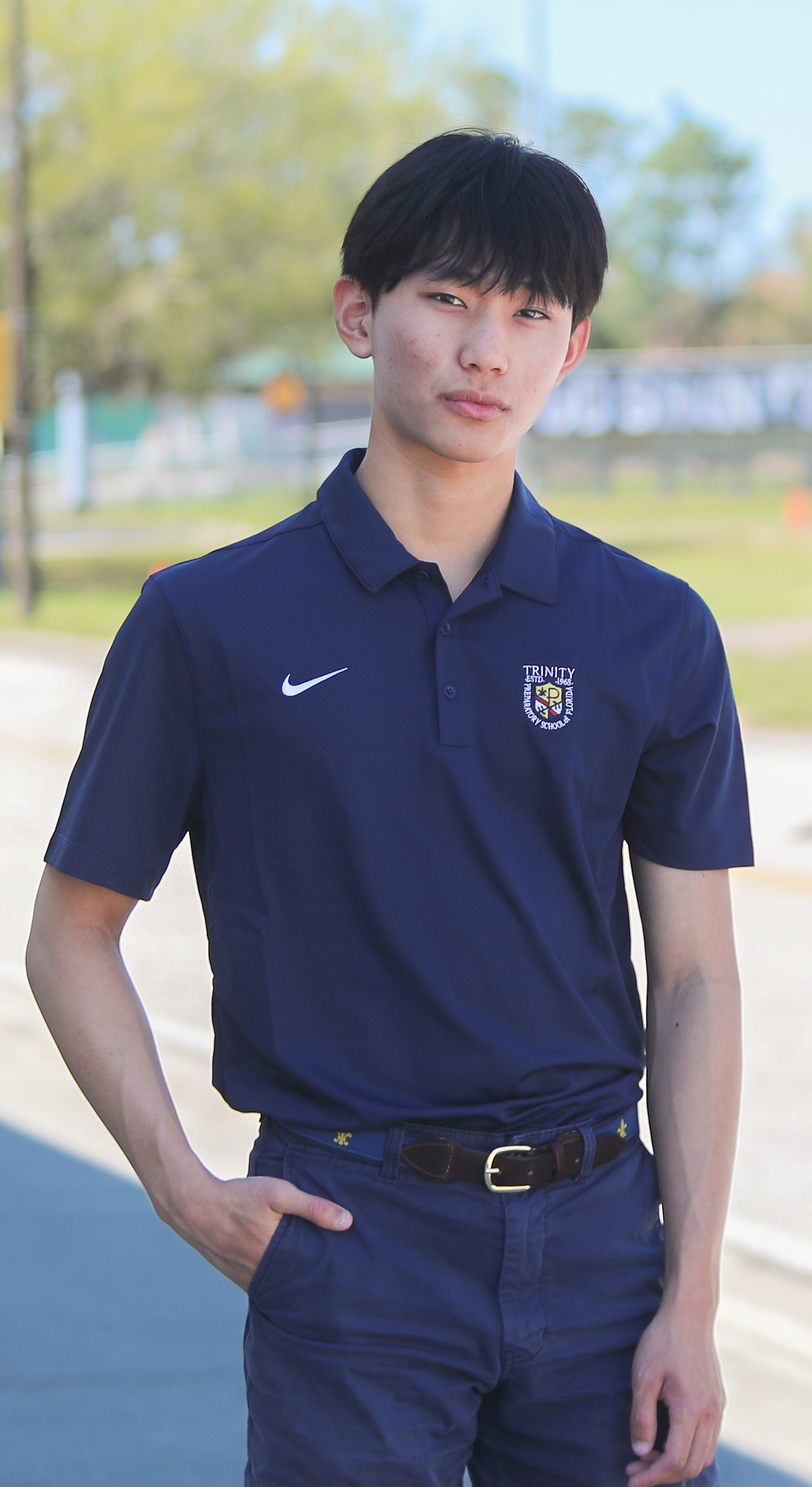 Youth Navy Uniform Collared Shirt